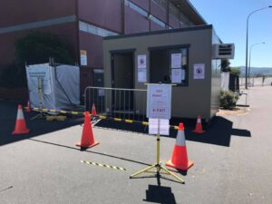 Entrance and Exit to carpark exercise area